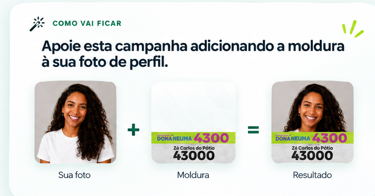 Como vai ficar a moldura de apoio